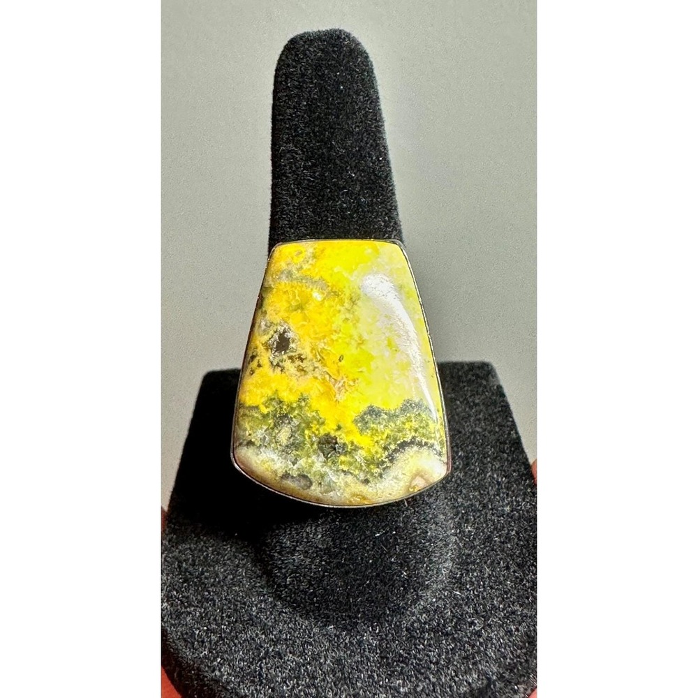 Jay King DTR VTG Sterling Silver Bumblebee Polished Cabochon Jasper Ring Size 6
